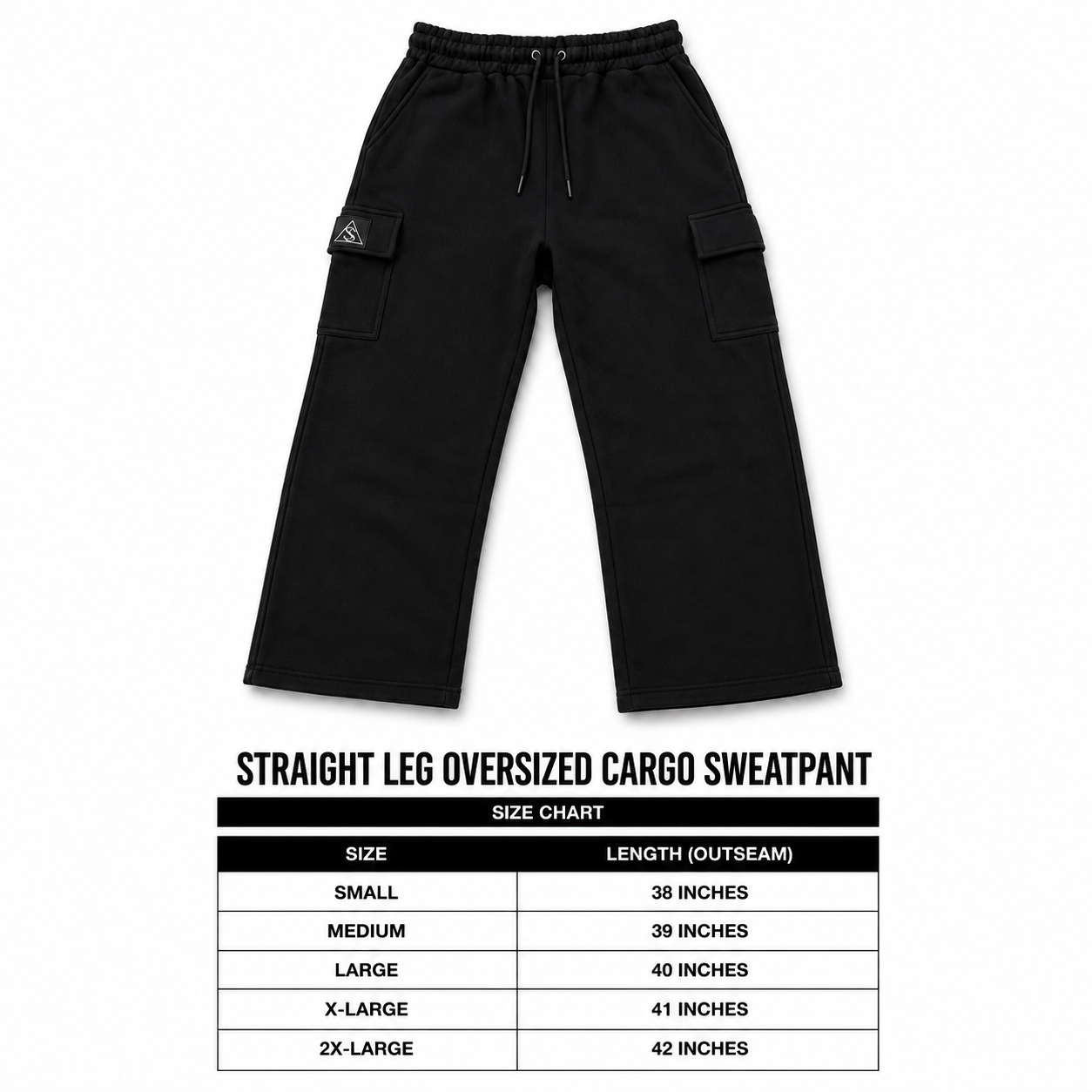 Straight Leg Cargo Sweatpants